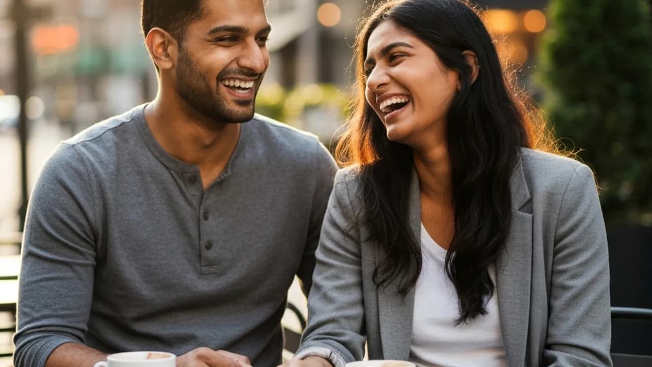 Modern Indian American couple